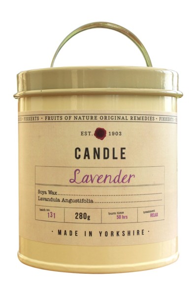 FIKKERTS - FRUITS OF NATURE, Candle Tin - Large Lavender 280g