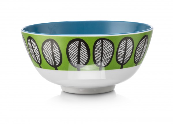 Melamine Bowl, TRIBAL LEAF GREEN