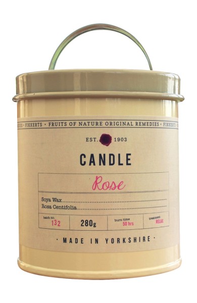 FIKKERTS - FRUITS OF NATURE, Candle Tin - Large Rose 280g