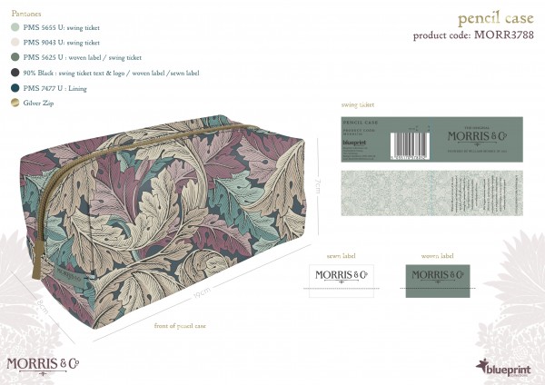 Pencil Case-groß, Morris & Co.-Acanthus-