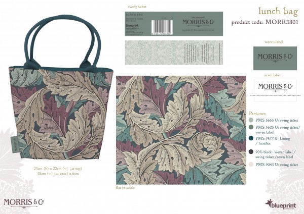 Lunch Tote, Morris & Co. -Acanthus-
