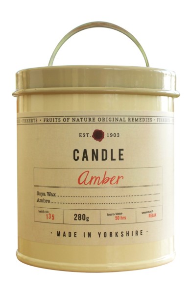 FIKKERTS - FRUITS OF NATURE, Candle Tin - Large Amber 280g