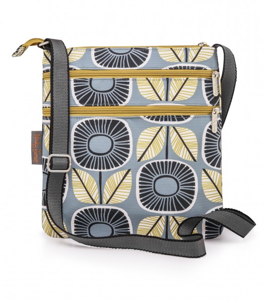 Canvas Flat Crossbody Bag, SUNFLOWERS