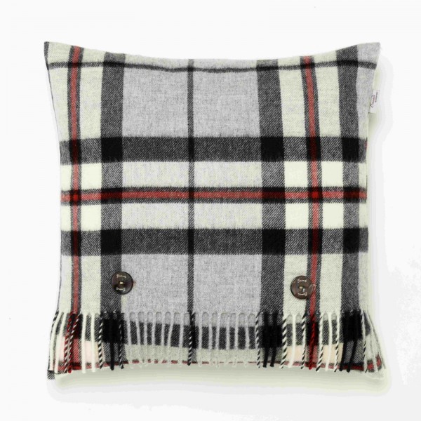 Merino-Kissen - Tartan Grey Thompson, 40 x 40 cm