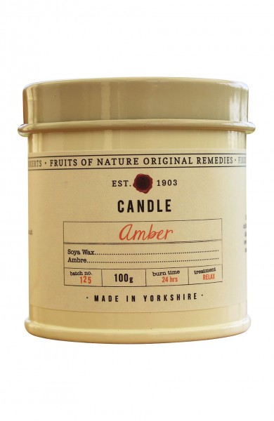 FIKKERTS - FRUITS OF NATURE, Candle Tin - Small Amber 100g