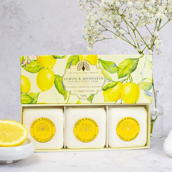 ESC - BATH & BODY, Lemon & Mandarin, Triple Soap Box 3 x 100g