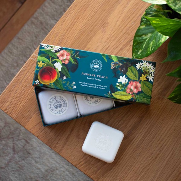 KEW GARDENS - Jasmine Peach Triple Soap Box 3 x 10