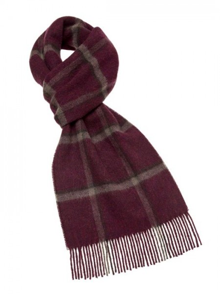 Merino-Scarf-Schal 25 x 190cm SALISBURY Wine